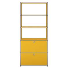USM Haller Regal als modulares Bücherregal mit zwei Klapptüren