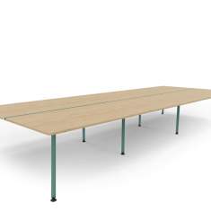 Modulare Bench-Lösung in Stehhöhe für agile Teamarbeit und Meetings