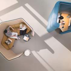 Sedus se:hive circle modulare Rückzugsbereiche im Open Space für Meetings und konzentrierte Zusammenarbeit