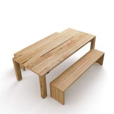 Sedus se:café team table bench Sitzbank als Ergänzung zum Teamtisch im Cafébereich