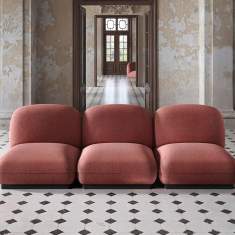 Modulares Sofa COOMO von Bene als nachhaltiges Sitzsystem mit austauschbaren Polstermodulen