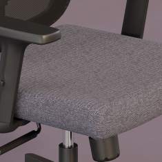 Gepolsterte Sitzfläche des SOHOS by Nowy Styl Trofi Bürodrehstuhls mit ergonomischer Sitzform im Detail