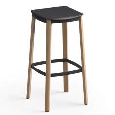 Barhocker Brunner nate mit quadratischer Sitzfläche und umlaufender Fußstütze