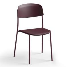 Stuhl Brunner nate s mit Sitz und Rückenlehne aus Kunststoff auf Stahlgestell