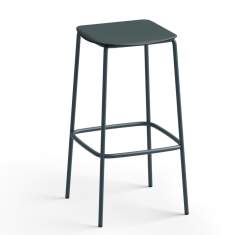Hocker Brunner nate s mit quadratischer Sitzfläche und Stahlgestell