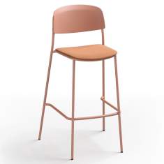 Barhocker Brunner nate s mit Rückenlehne und Stahlgestell
