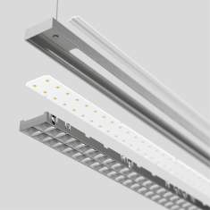 XAL Enviva Lichtsystem Explosionsdarstellung mit Montagegehäuse und Lichteinsatz
