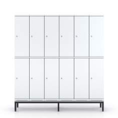 Garderobenschrank Lista Office LO Garderoben Serie Swiss mehrtürige Spindanlage auf Sockelgestell