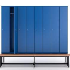 Garderobenschrank Lista Office LO Garderoben Serie Swiss Spind mit integrierter Sitzbank und Stauraum