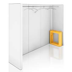 Akustikelement Lista Office LO Mindport Team Butler Raumtrennmodul mit integrierter Garderobenfunktion