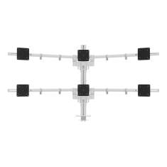 Monitorarm-System Dataflex Viewgo modular Schreibtisch 260 mit horizontalen Trägern für flexible Bildschirmanordnung