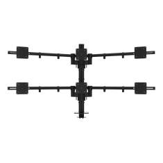 Monitorarm-System Dataflex Viewgo modular Schreibtisch 263 mit schwarzen Halterungen für flexible Bildschirmanordnung