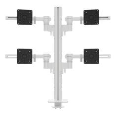 Monitorarm-System Dataflex Viewgo modular Schreibtisch 240 mit horizontalen Trägern für strukturierte Vierfach-Anordnung