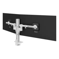Doppelmonitorhalter Dataflex Viewgo modular Schreibtisch 220 mit Säulenbefestigung für zwei Bildschirme