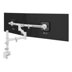 Doppelmonitorarm Dataflex Viewgo Schreibtisch 130 mit Gelenkarmen für flexible Bildschirmpositionierung