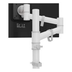 Detail der Gelenkarmkonstruktion Dataflex Viewgo Schreibtisch 120 mit Säulenmontage