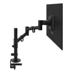 Monitorarm Dataflex Viewgo Schreibtisch 123 mit schwarzer Halterung und verstellbarem Gelenk für individuelle Bildschirmhöhe
