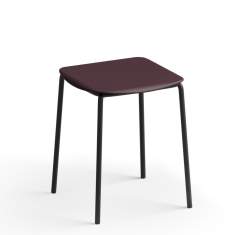 Hocker Brunner nate s mit quadratischem Sitz und schlankem Stahlgestell