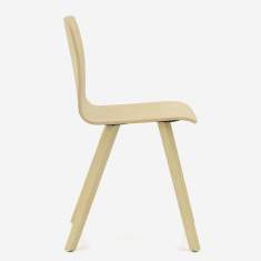 Stuhl Nowy Styl Vapaa aus Holz mit ergonomisch geformter Sitzfläche und Rückenlehne