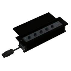 NEXO Anschlussfeld von MAX HAURI mit mehreren Steckdosen und USB-Ports