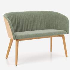Nowy Styl Naudu Sofa mit Holzgestell und gepolsterter Sitzschale