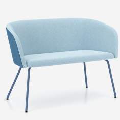 Zweisitzer Sofa Nowy Styl Naudu mit umlaufender Rückenlehne für informelle Sitzzonen