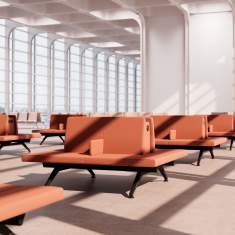 Kusch+Co V-Travel Soft Seating Sitzinsel im Wartebereich eines Flughafenterminals