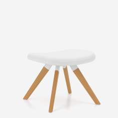 Hocker Kusch+Co Volpe mit gepolsterter Sitzfläche und Holzgestell