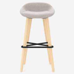 Polster-Barhocker Kusch+Co Lupino mit umlaufender Sitzform und integrierter Fußablage