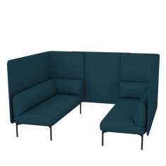 Loungesofa HAWORTH Cabana Lounge als modulares Sitzsystem mit seitlichen Abschirmpaneelen