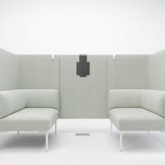 Loungesofa HAWORTH Cabana Lounge mit hohen Rücken- und Seitenpaneelen für abgeschirmte Sitzbereiche