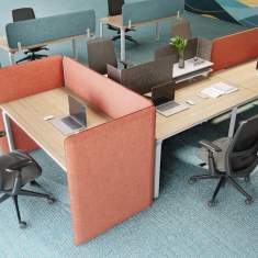 HAWORTH Epure Tischsystem als Arbeitsplatzlösung mit Trennwänden im Open-Space-Büro