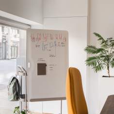 HAWORTH Collaborate Board Cart mobiles Whiteboard im Büro für Workshops und Teamarbeit