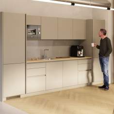 Neudoerfler SMART & VIBE Büroküche als kompakte Teeküche im Büroalltag