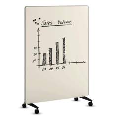 Whiteboard Wilkhahn Confair Next mit magnethaftender Schreibfläche und mobilem Gestell