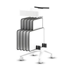 Wilkhahn Confair Next Mini-Liteboards auf mobilem Servergestell für Einzelarbeit