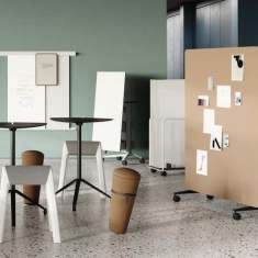Confair Next Transportwagen von Wilkhahn zur mobilen Bereitstellung von Workshopmaterialien