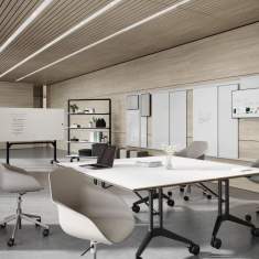 Wilkhahn Confair Next Rollregal im kreativen Arbeits- und Workshopbereich
