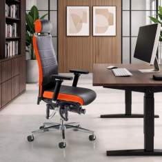 Haider Bioswing BIOSWING 660 iQ AIR Bürodrehstuhl mit höhenverstellbarem Schreibtisch