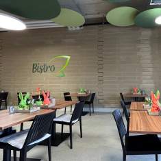 Modernes Bistro der Blumenbörse West Genossenschaft mit funktionaler Schäfer Shop Einrichtung