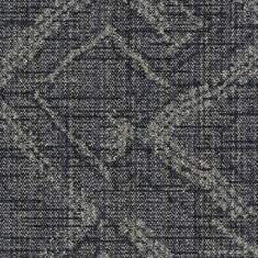 Interface Dual Effect Teppichfliese Variante Navy mit kontrastreichem Muster in Dunkelblau und Grau