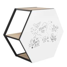 Connection Nest Wabenmodul mit Whiteboard-Oberfläche für Notizen und visuelle Zusammenarbeit