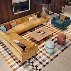 Connection Leo Lounge-Sofa als zentraler Treffpunkt in einer Kommunikationszone