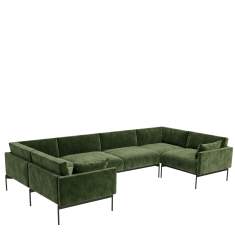 U-förmige Sofakonfiguration Connection Leo für größere Sitzgruppen