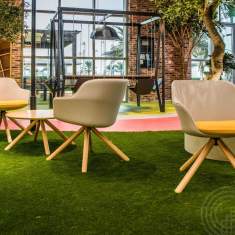 Connection Rollie Sitzgruppe in einer offenen Loungezone