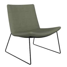 Loungesessel Connection Swoosh mit schwarzem Drahtgestell