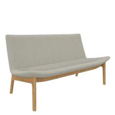 Loungesofa Connection Swoosh mit offenem Holzgestell in Eiche