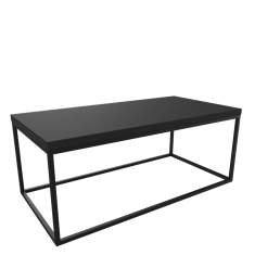 Couchtisch Connection Forge mit schwarzer Tischplatte und kubischem Untergestell