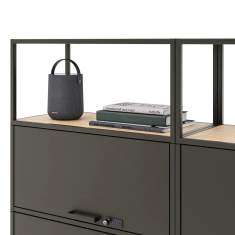 Detailansicht des Embru eQ Locker mit Schubladenmodul