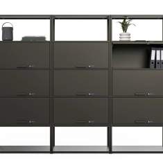 Lockermodul Embru eQ Locker mit Schubladen und offenen Ablagefächern